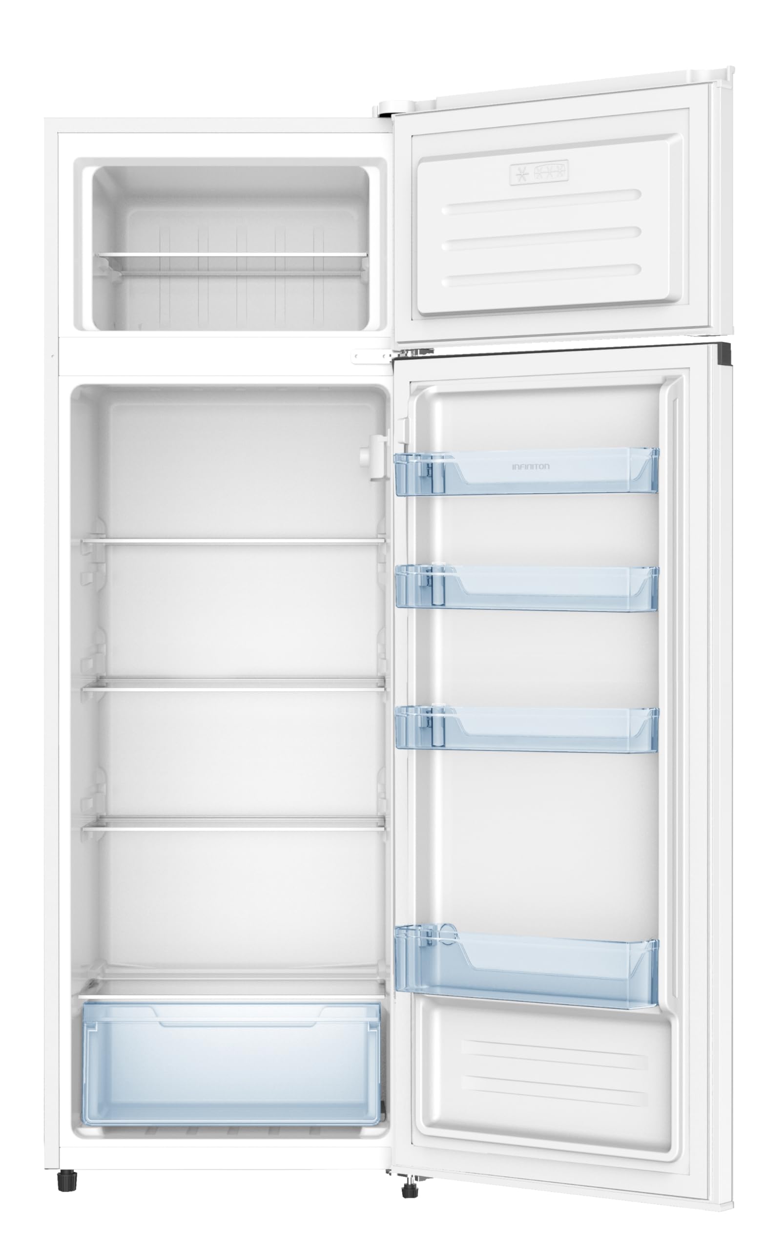Infiniton Frigorifico Dos Puertas FG-A164B Clase E Blanco 239L Altura 160cm Tecnología DEFROST Compresor Silent desing Luz Led (160cm | FG-A164B)