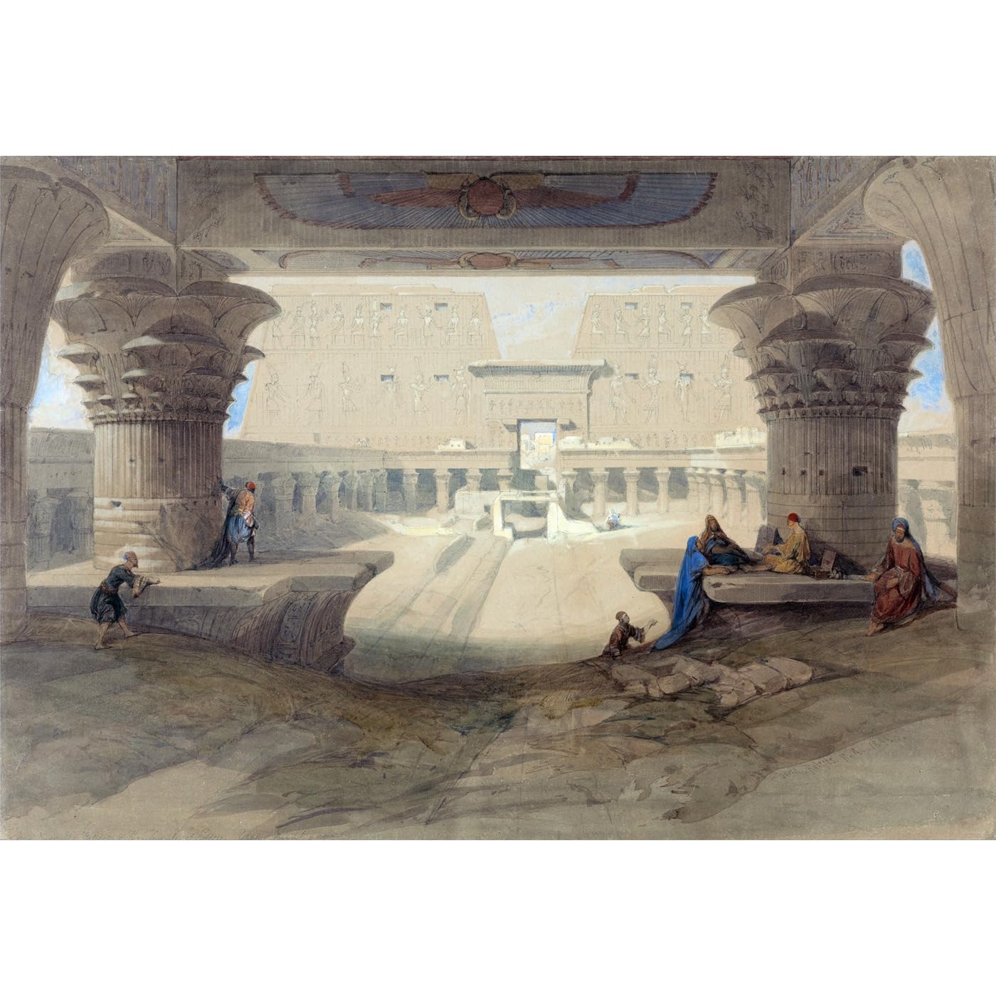 Toile Égypte David Roberts décoration murale grand format - 2