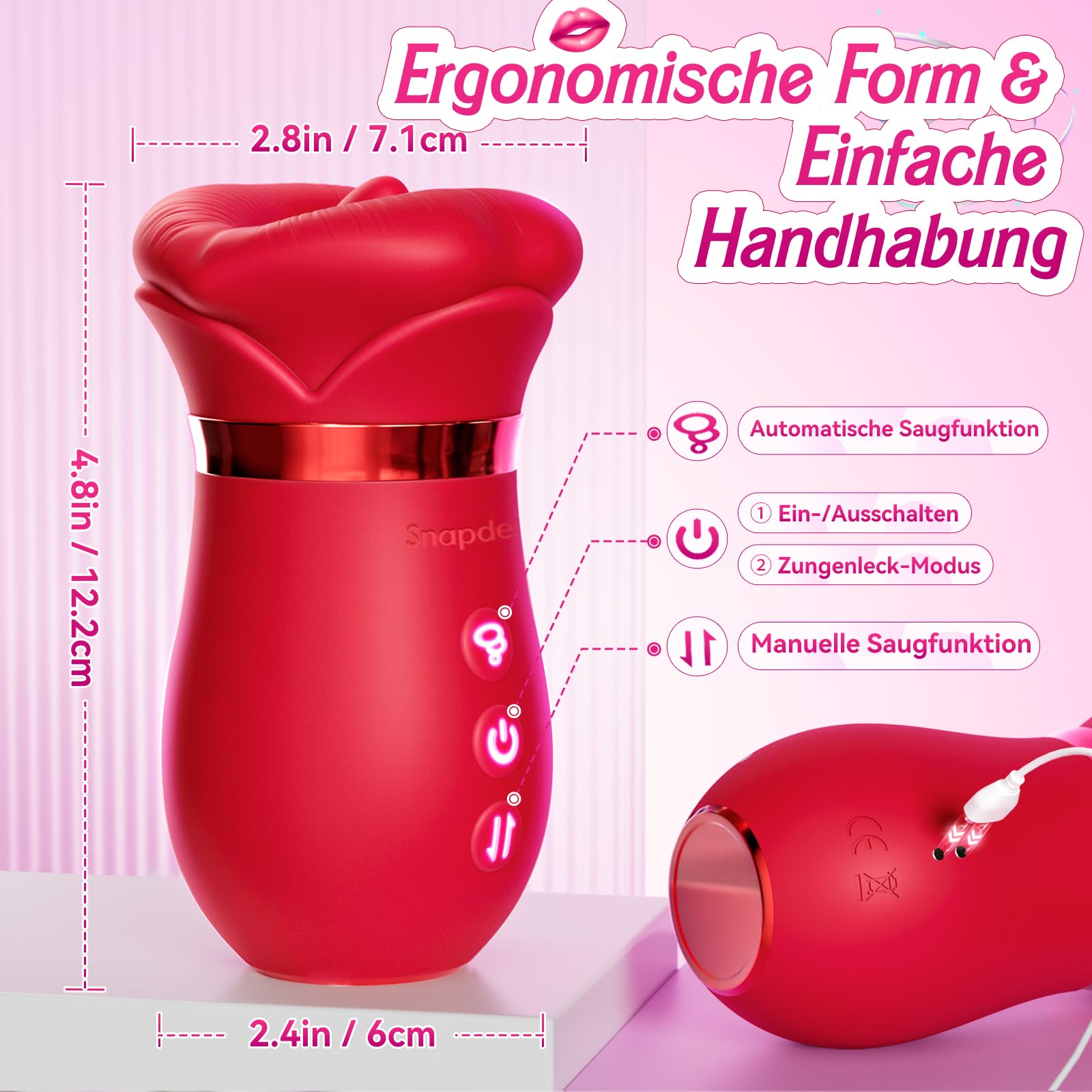 Vibromasseur Sex Toýs Femme, 5EN1 Sex Toys Vibromasseurs Feminin à Distance, 10 Vibrations Sextoyse Femme Clitoridienne, 3 Auto 1 Manuel Aspirations Sextoy Vibro Clitoridiennes Sextoys Pompes à seins