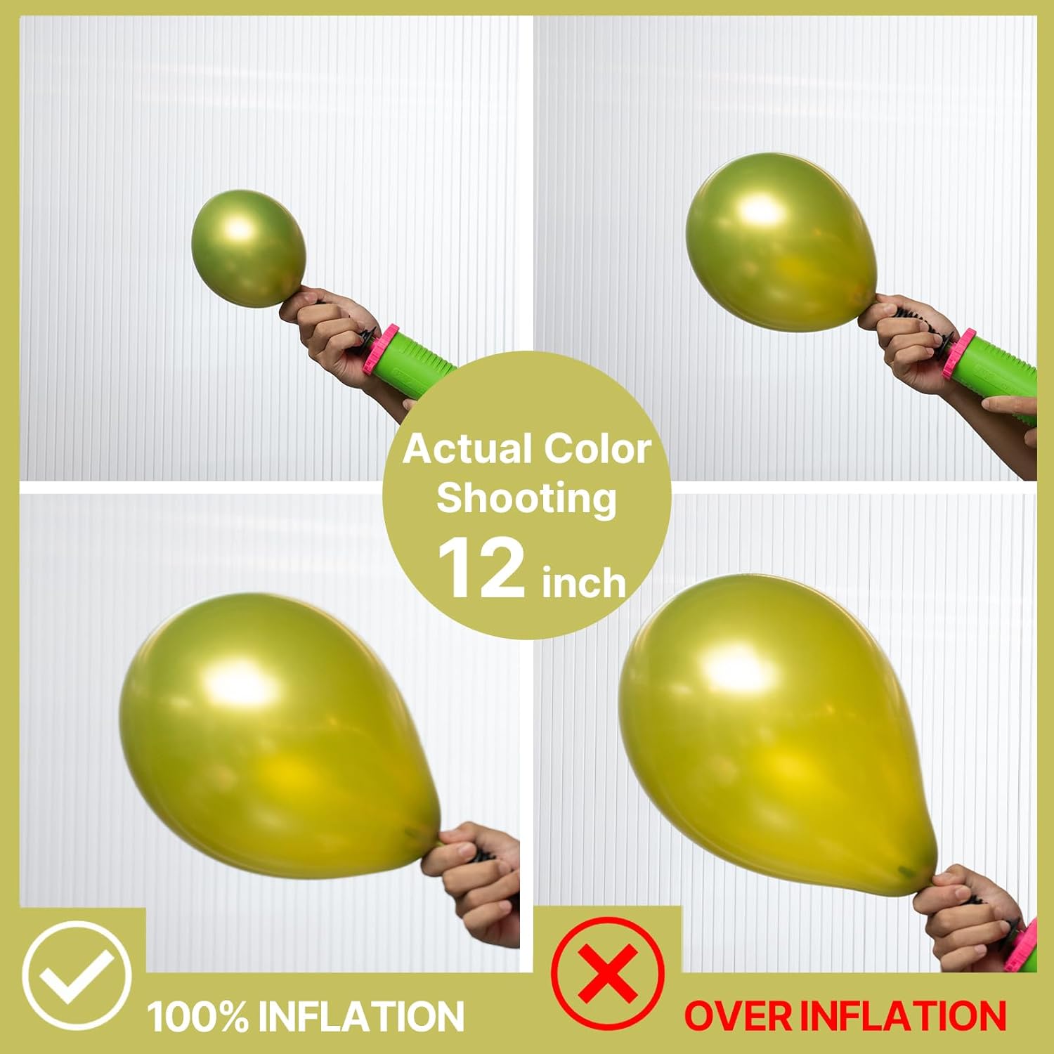 PartyWoo Metallic Lime Green Balloons 140pcs Different Sizes Pack of 18 12 10 5 Inch Metallic Light Pastel Green Balloon Arch Kit for Spring Forest Theme Birthday Tea Party Decorations Green-G109 thumbnail