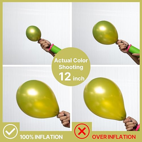 Miniatura 501 de PartyWoo Globos amarillos de 140 piezas de diferentes tamaños de 18, 12, 10, 5 pulgadas, kit de arco de globos de látex amarillo mate, guirnalda