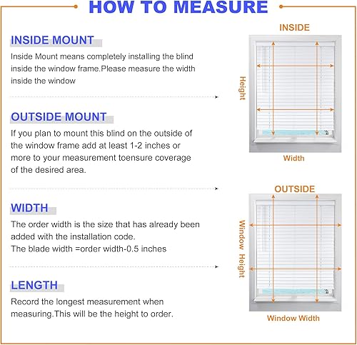 Miniatura 6 de Allesin Persianas de madera sintética, mini persianas de vinilo sin cordón, ligeras, persianas horizontales fáciles de instalar y duraderas, 29