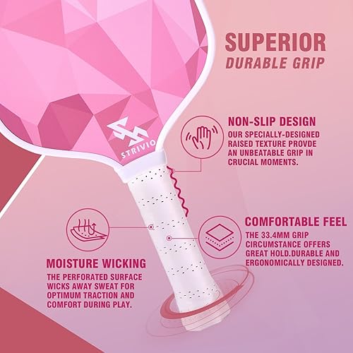 Miniatura 3 de Juego de 2 palas de pickleball con 4 bolas y bolsa. Juego de paletas de fibra de carbono T700 con agarre de grafito para principiantes y