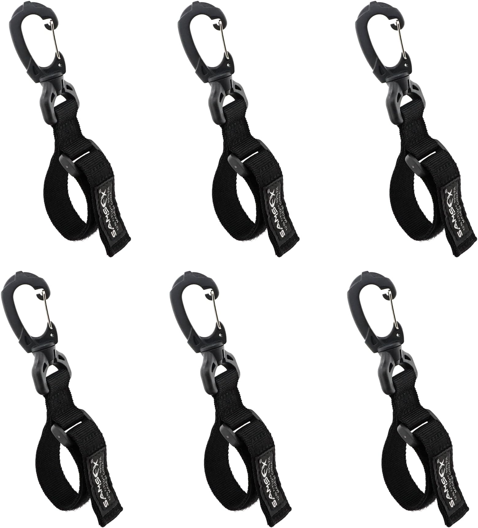6-Pack Adjustable Kayak Paddle Clips, SUP Paddle Holder, Boat Accessories