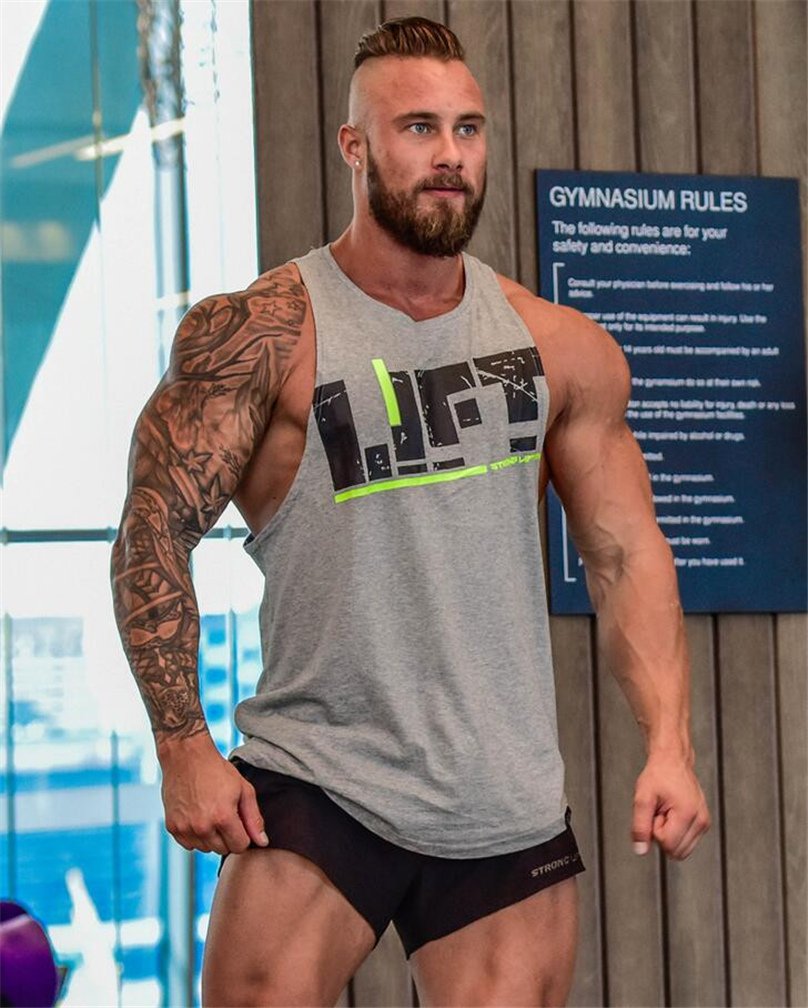 Camisetas sin Mangas de Fitness Tank Top para Hombre