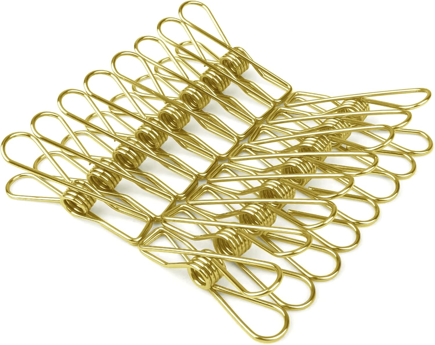 Gold Clothes Pins, Metal Clothespins, Gold Clothesline Pins, Gold