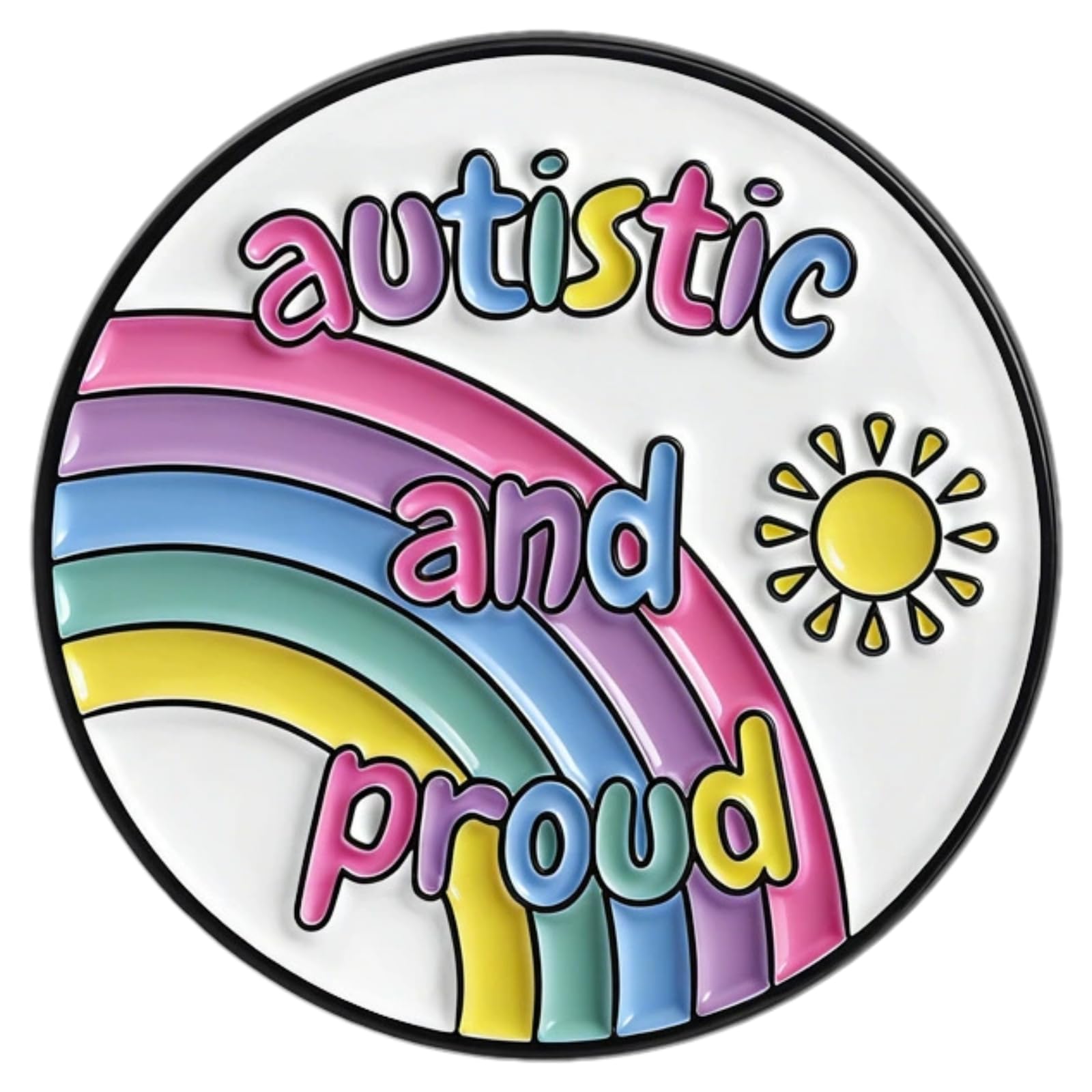 Enamel Pins for Backpacks, Colorful Cute Cartoon Lapel Pins, Cool Bedge Brooch Pins for Lanyard, Bags, Hat, Clothes, Jacket. Clothing Decoration Autistic and Proud