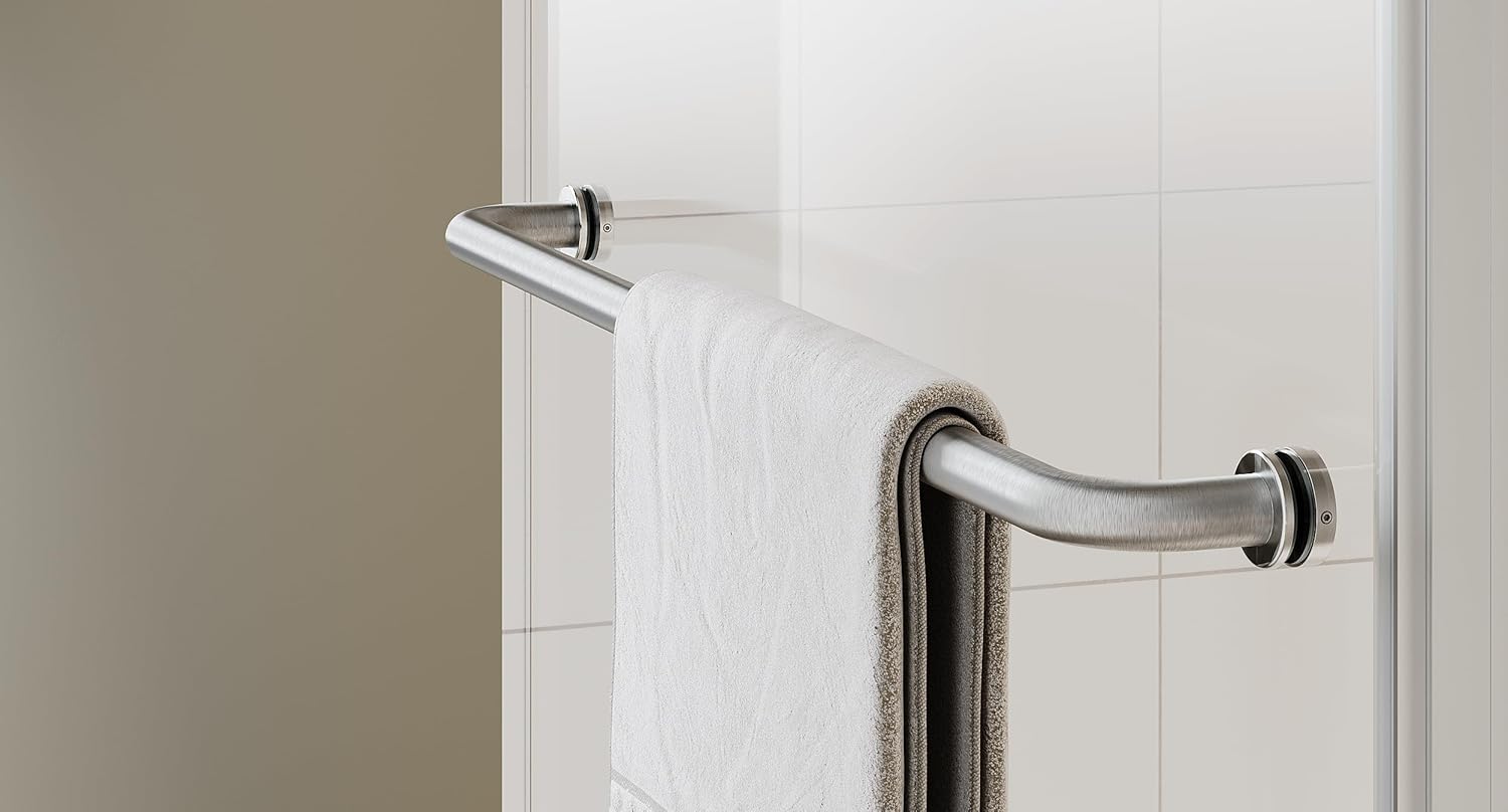 Frameless Shower Door 48" W x 76" H, UCALAFEE Sliding Shower Door with 5/16"(8mm) SGCC Clear Tempered Glass, Double-Sided Easy Clean, Silent Soft-Close Door for Walk-in Shower, Brushed Nickel