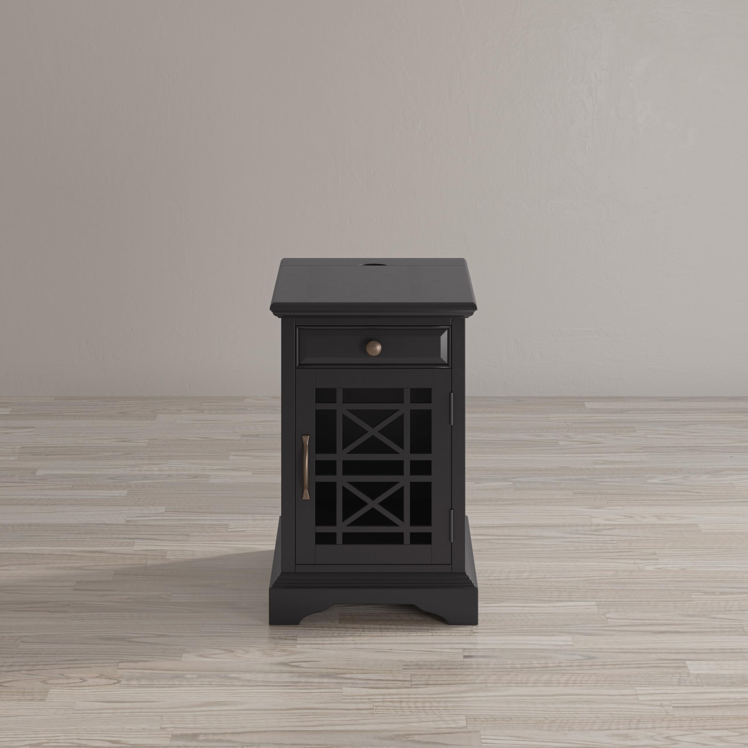 Jofran Farmhouse Craftsman End Table Charging Station - Dettaglio