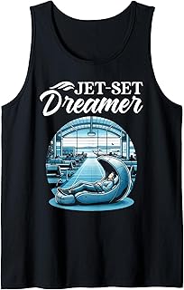 Airport Sleep Pod International World Traveler Travel Lover Tank Top