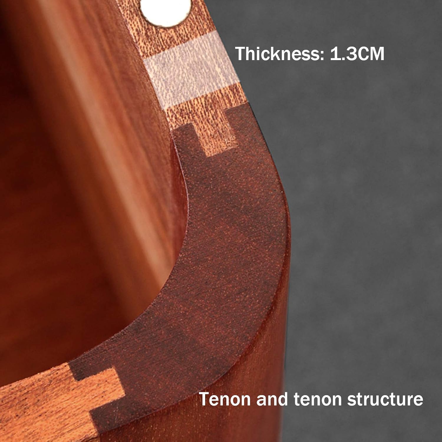 AIZYR Wood Rice Storage Container, Sealed Kitchen Cereal Storage Bin with Measuring Cup for Rice, Cereal Grain, Flour, Soybeans,15kg