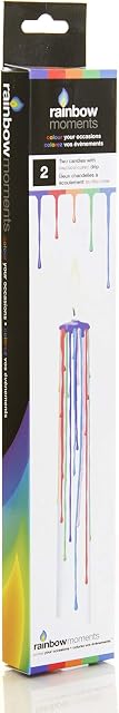 Boxer Gifts Candles with Multi Drip, Pack of 2, White, SP7221