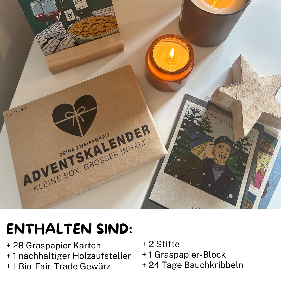 Adventskalender für Paare | Zum Mitmachen | für Männer und Frauen | Jeden Tag ein kleines Erlebnis für 2
