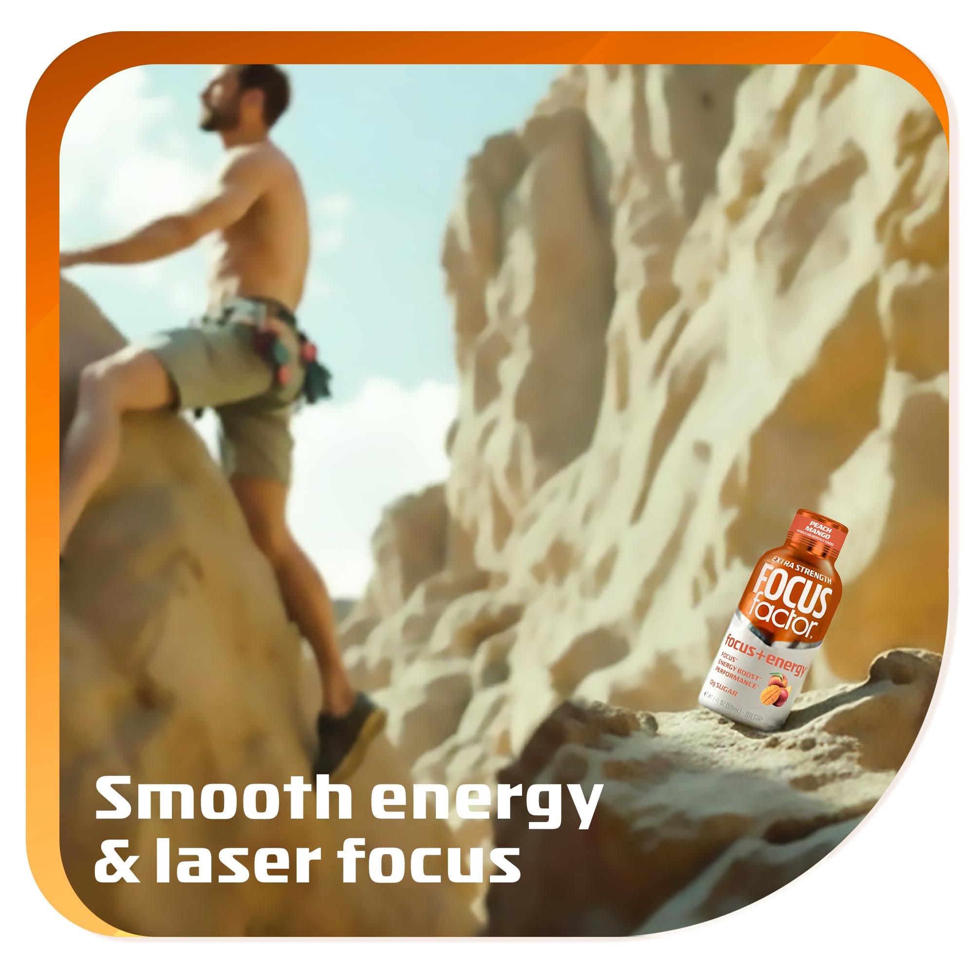 Focus Factor Extra Strength Focus + Energy Shots - 12 x 2oz Bottles (Peach Mango Flavor) - Powered by Nootropics with Caffeine, L-Theanine, Ginkgo, Bacopa, L-Tyrosine, Alpha GPC — Amazon image 6
