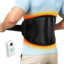 Cordless Heating Pad for Back Pain & Period Cramps, Portable Back Heating Pad Belt Heated Back Brace Rechargeable Wireless Support, 3 Heat & Auto Shut Off, Gifts for Father Dad Men Women