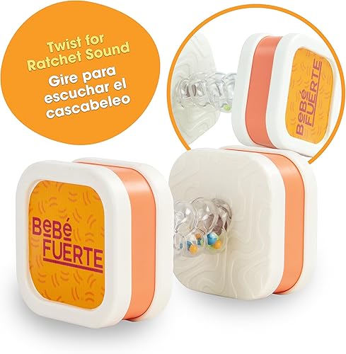 Miniatura 2 de BEBE FUERTE - Mancuerna Twist & Shake de Robin Arzon, juguetes sensoriales bilingües para niños pequeños, juguetes de entrenamiento para bebés,