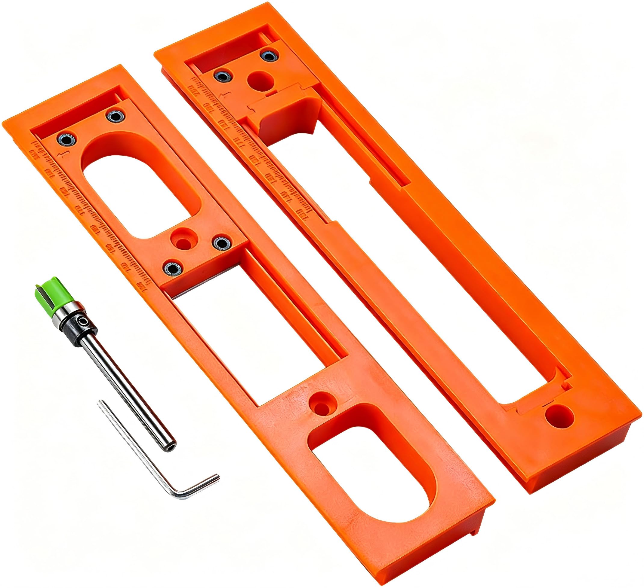 Photo 1 of Concealed Door Hinge Installation Kit with Guide Template Jig & Dedicated Concealed Hinge Slotting Template, Lightweight Reusable Design, Fit for 5.3-7.8 inch Door Hinges with 1.18 Inch Width