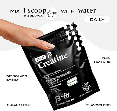 Miniatura 6 de Just Creatine + Just Inositol - Monohidrato de creatina en polvo - Just Creapure - Mio-inositol y D-Chiro Inositol Suplemento 401 Fórmula