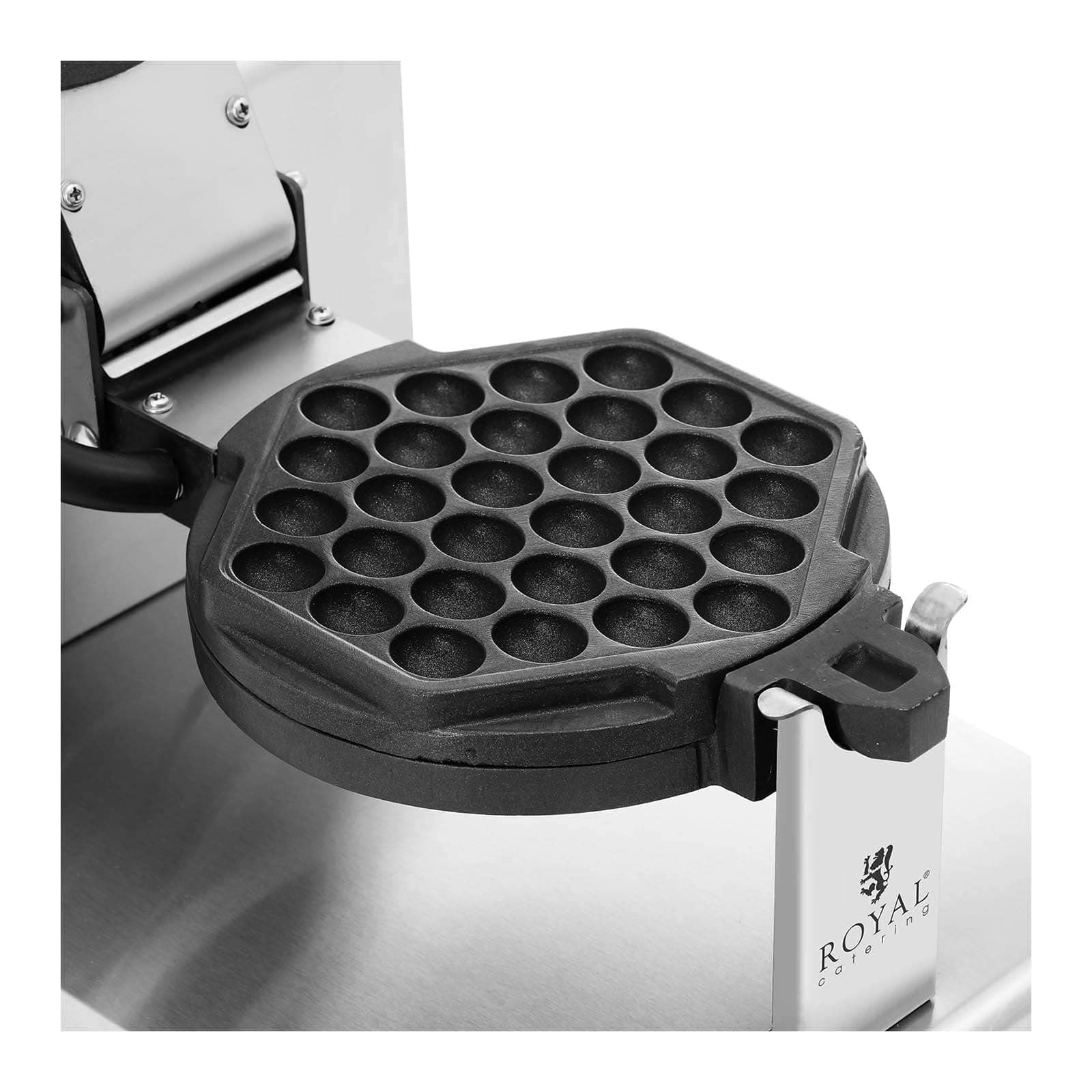 Royal Catering - Gaffle profesional redondo 1200 W - Gofrera profesional rotativa