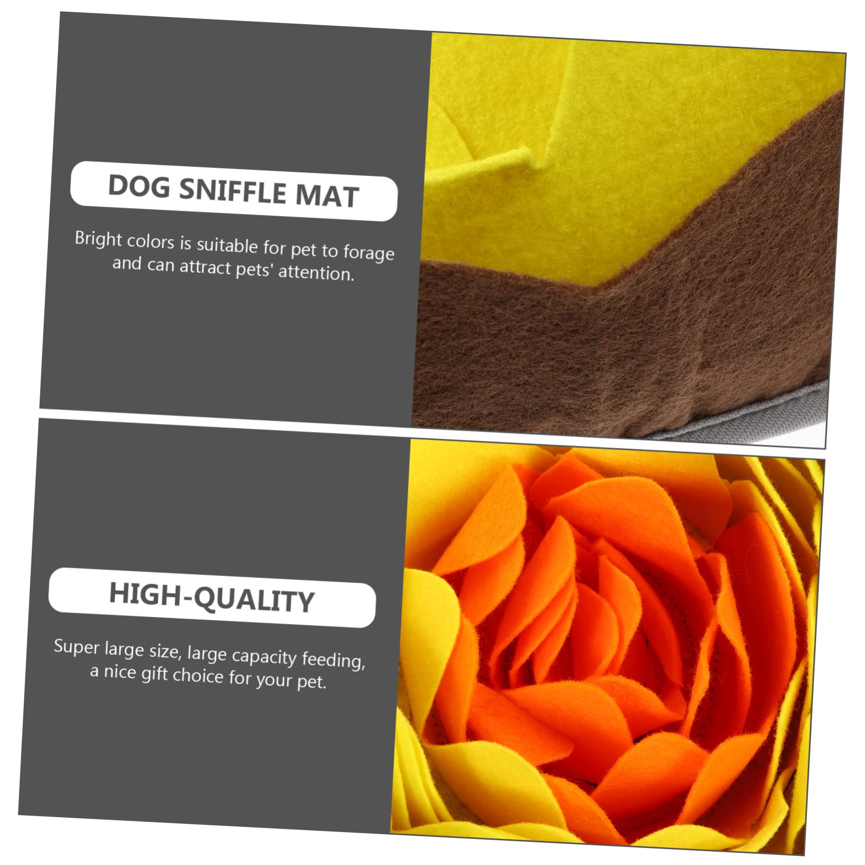Beavorty 2stücke Pet Dog Sniffle Mat Für Effektives Futtertraining Atmungsaktive rutschfeste Pet Floor Mat Für Langsames Fressen Und Interaktives Spielzeug Leuchtenden Farben
