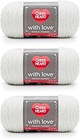 Vista 34 de Red Heart with Love - Hilo de seda de maíz, paquete de 3 unidades de 6.98 oz/7 onzas, acrílico, 4 medianos (peinado), 370 yardas, tejido/ganchillo