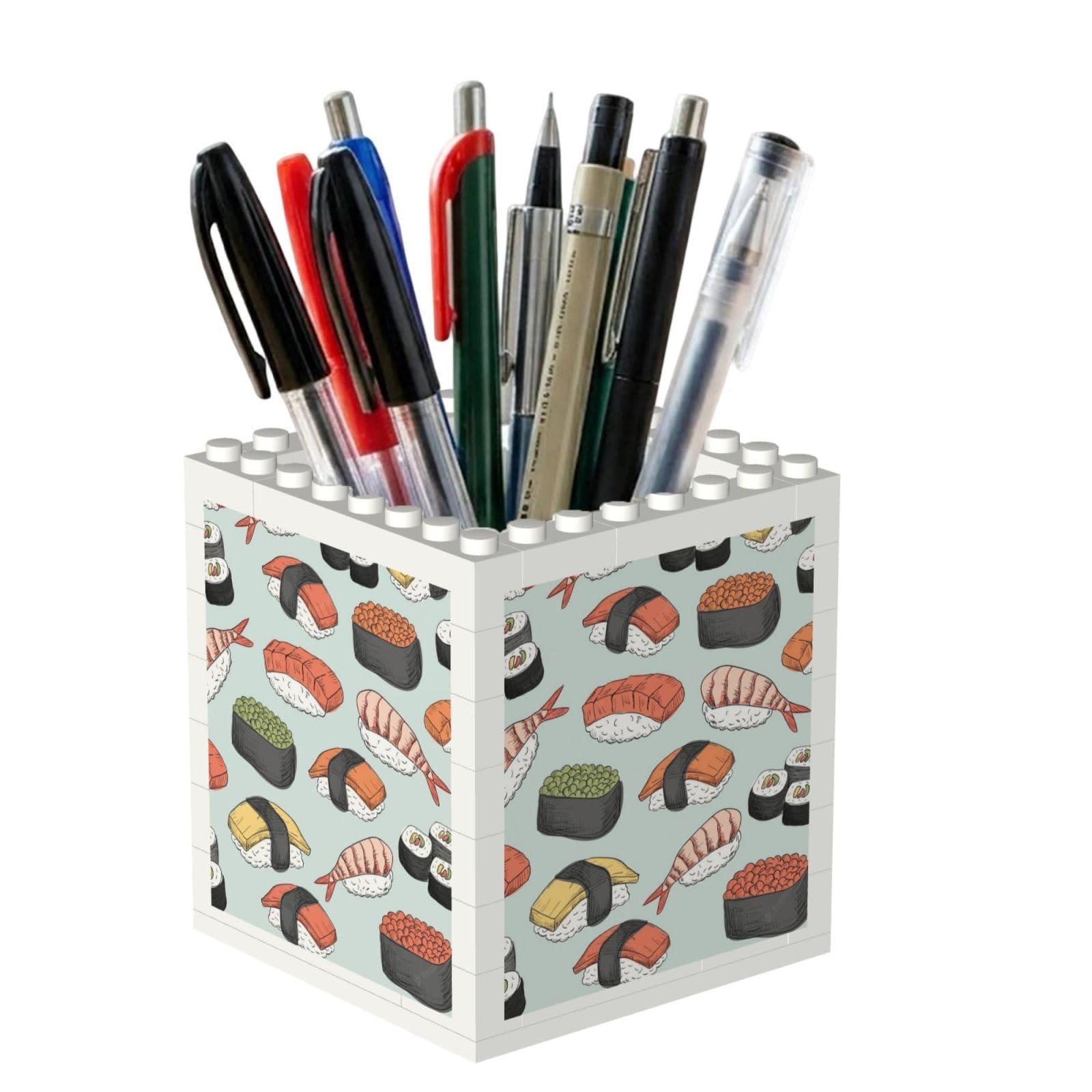 Poadnly Sushi, Pen Pot Pencil Holder for Office Home School, Compact Desk Organiser for Office Stationery