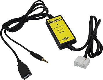 USB Aux Interface Adapter Charge Cable Compatible with Honda Accord Element 2003-2011 Odyssey CRV 2005-2011 Civic Ridgeline Pilot 2006-2011 City 2002-2011 Fit