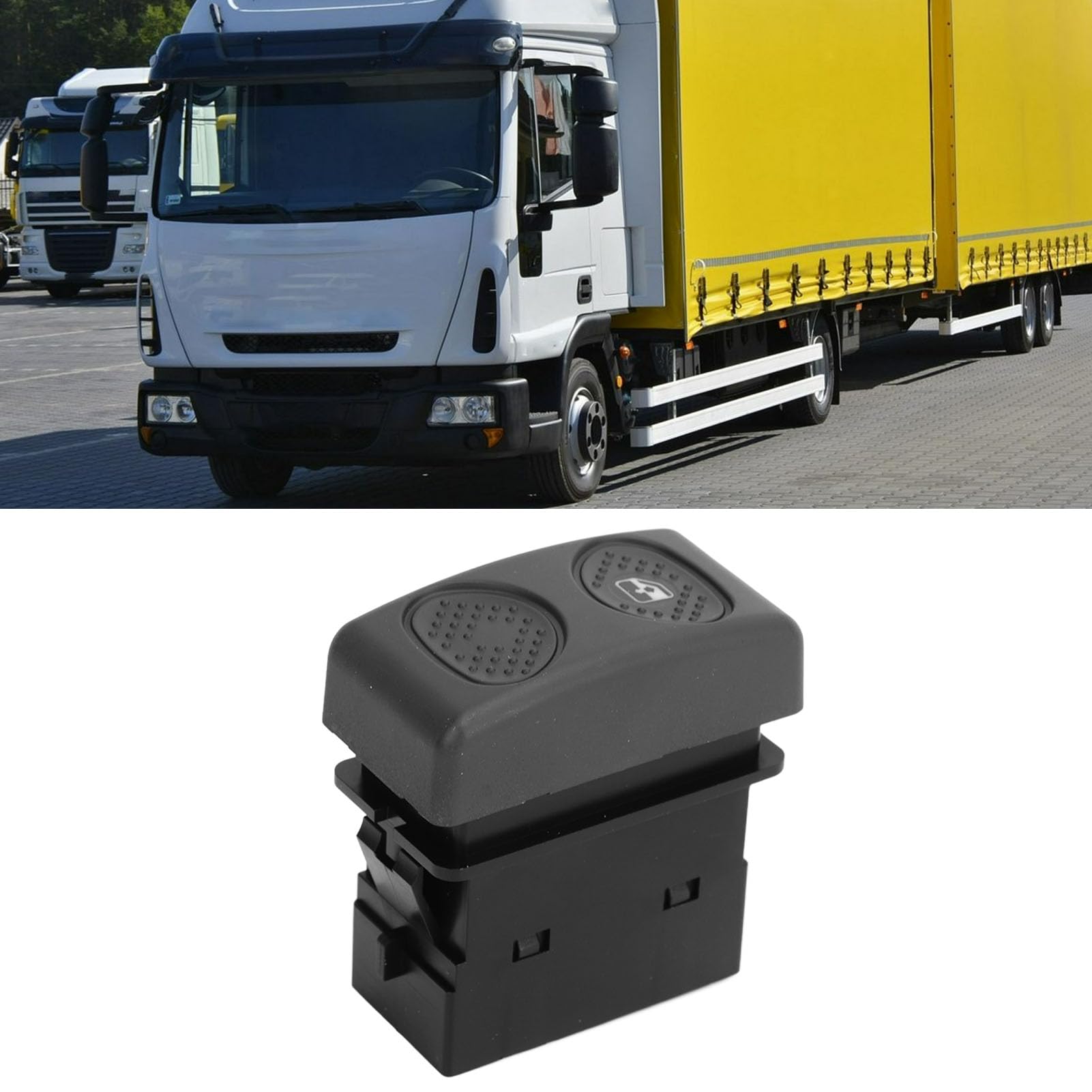 Interruttore Alzacristallo Elettrico, OEM 504096615, Interruttore Vista Posteriore a Risposta Rapida Ad Alta sensibilità per Eurocargo, Sostituzione Dell'interruttore di