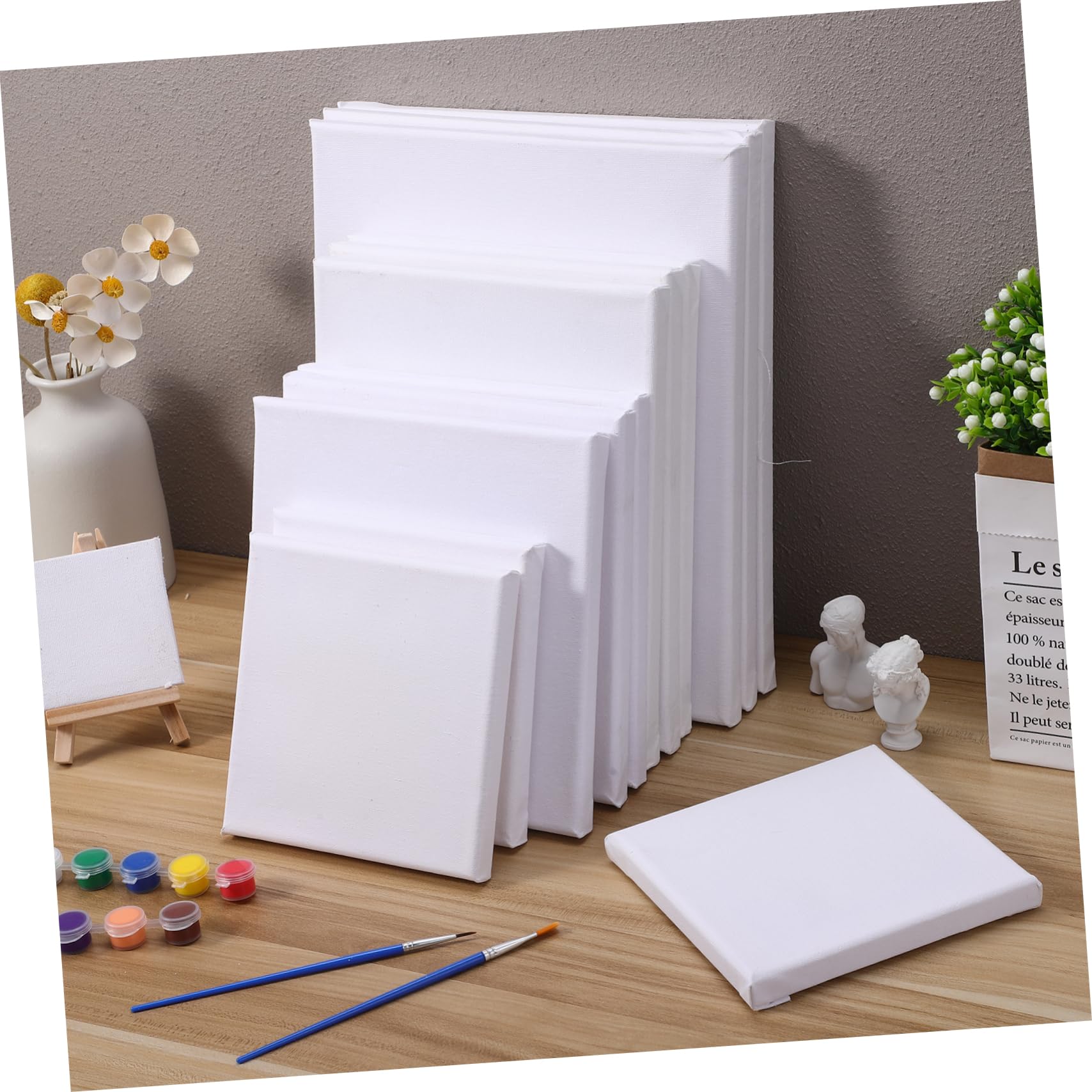 Tavole da Pittura in Cotone Bianco 12 Pezzi per Artista