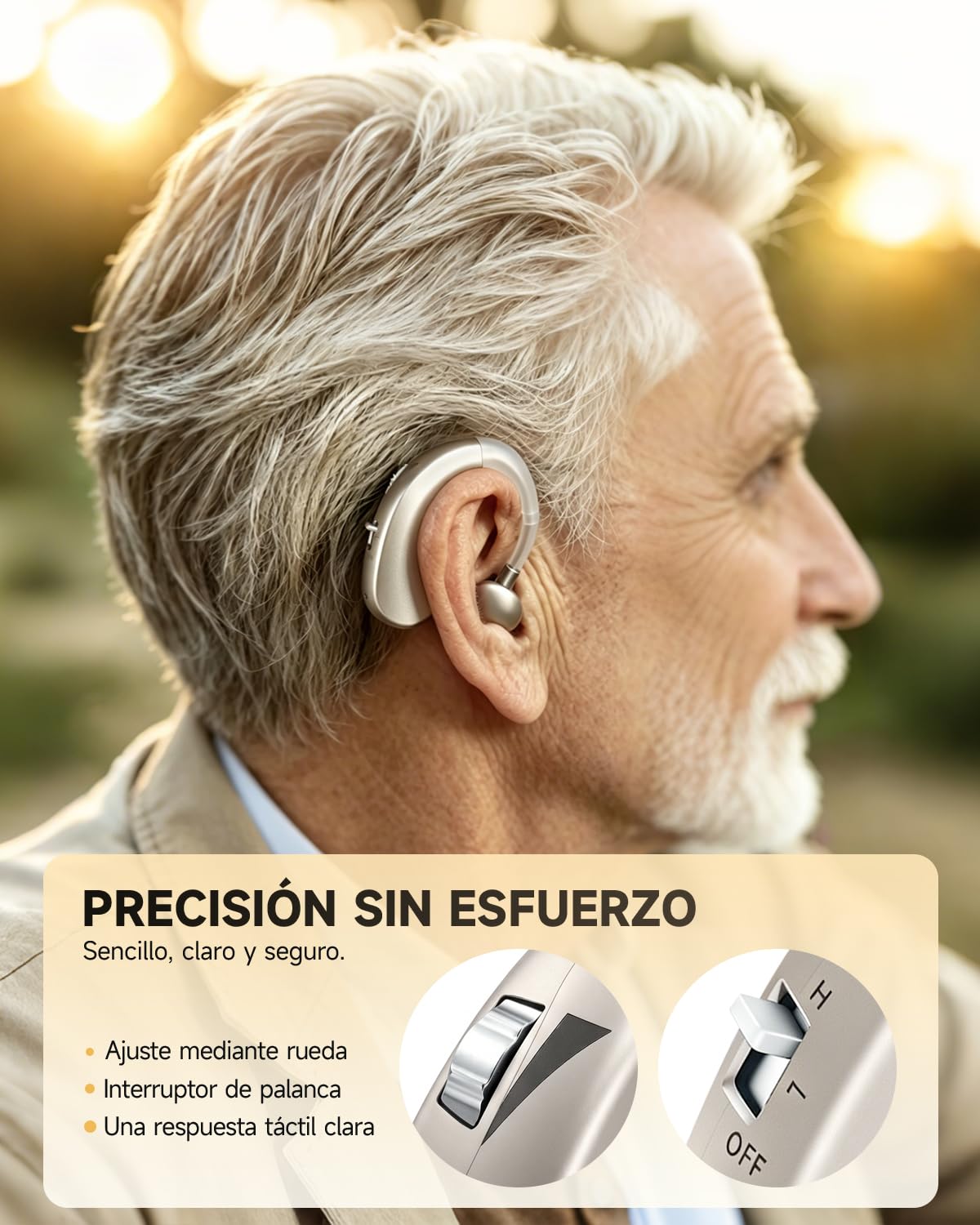 dispositivo con reducción digital de ruido, ganchos para las orejas flexibles de TPE para una comodidad óptima, Type-C, autonomía de hasta 40 horas (1 Unidad – Válido para cualquier oído)