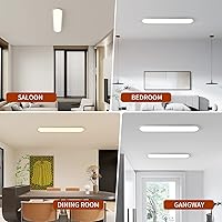 Vista 3 de Ganeed Lámpara de techo LED regulable de 39.4 pulgadas, lámparas de techo largas de alto brillo, 3000-6000 K seleccionables, moderna, ultrafina