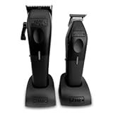 TPOB Play Barber Hair Clipper and Trimmer for Men 7500 RPM with Rubber Grips &lpar;Blackout 2 Set&rpar;