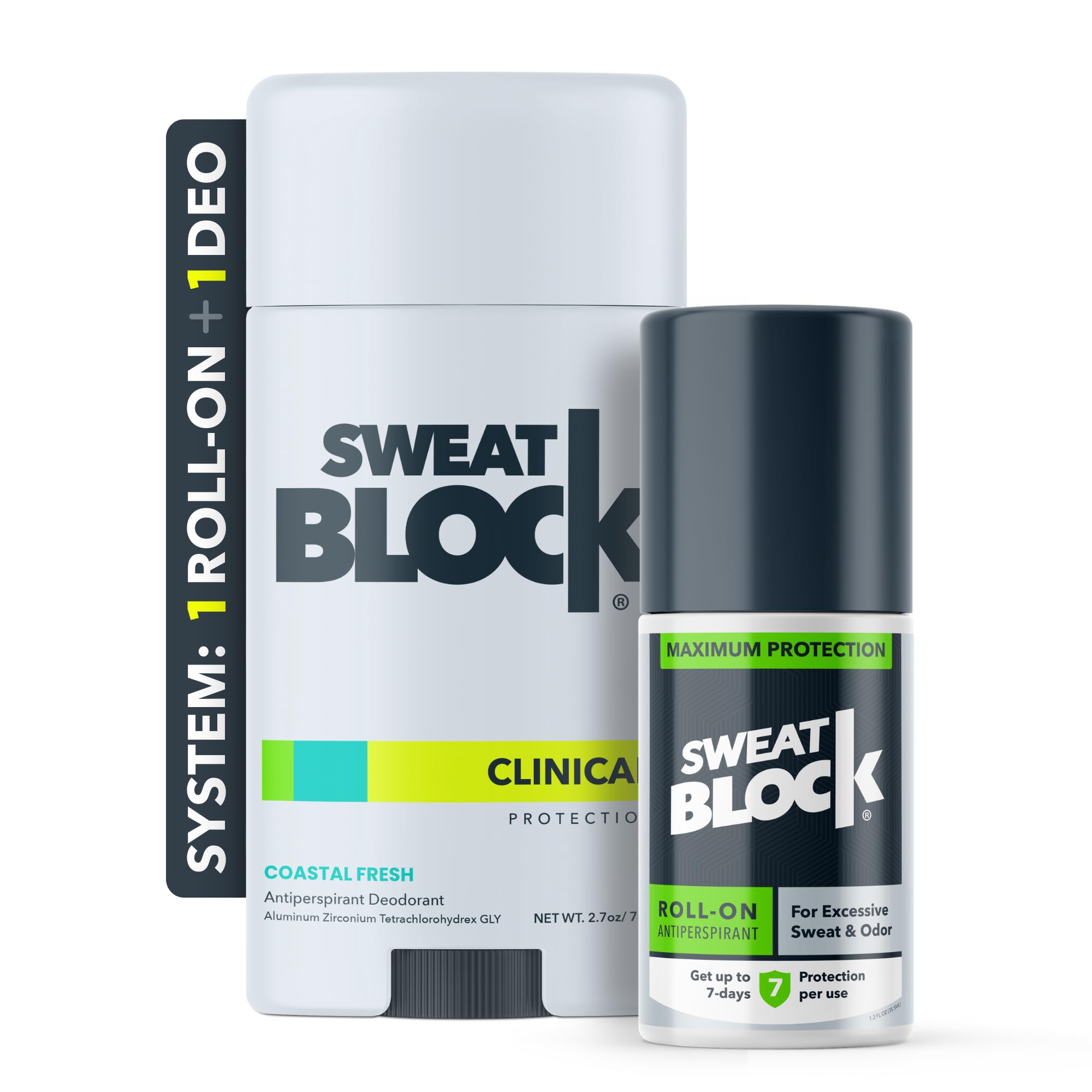 Buy SWEATBLOCKAntiperspirant Deodorant Max Clinical System for Men