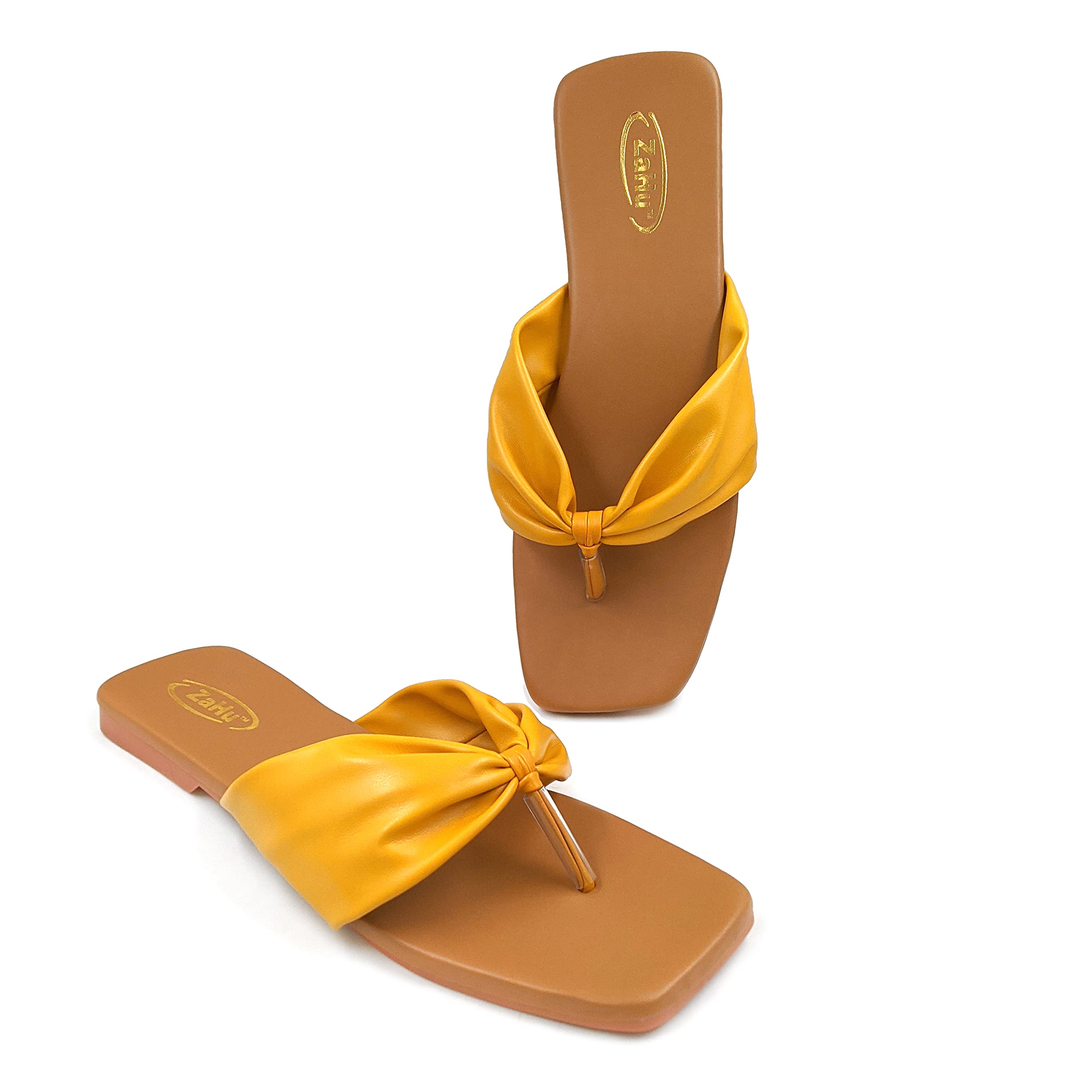 ZaHu women flats slippers stylish model fashion flat casual daily use mustard yellow t strap sandals t-strap ladies slipper chappal flip flops slippers for women (Mustard, numeric_6) (B0BRQNTBDT) Amazon Price History, Amazon Price Tracker