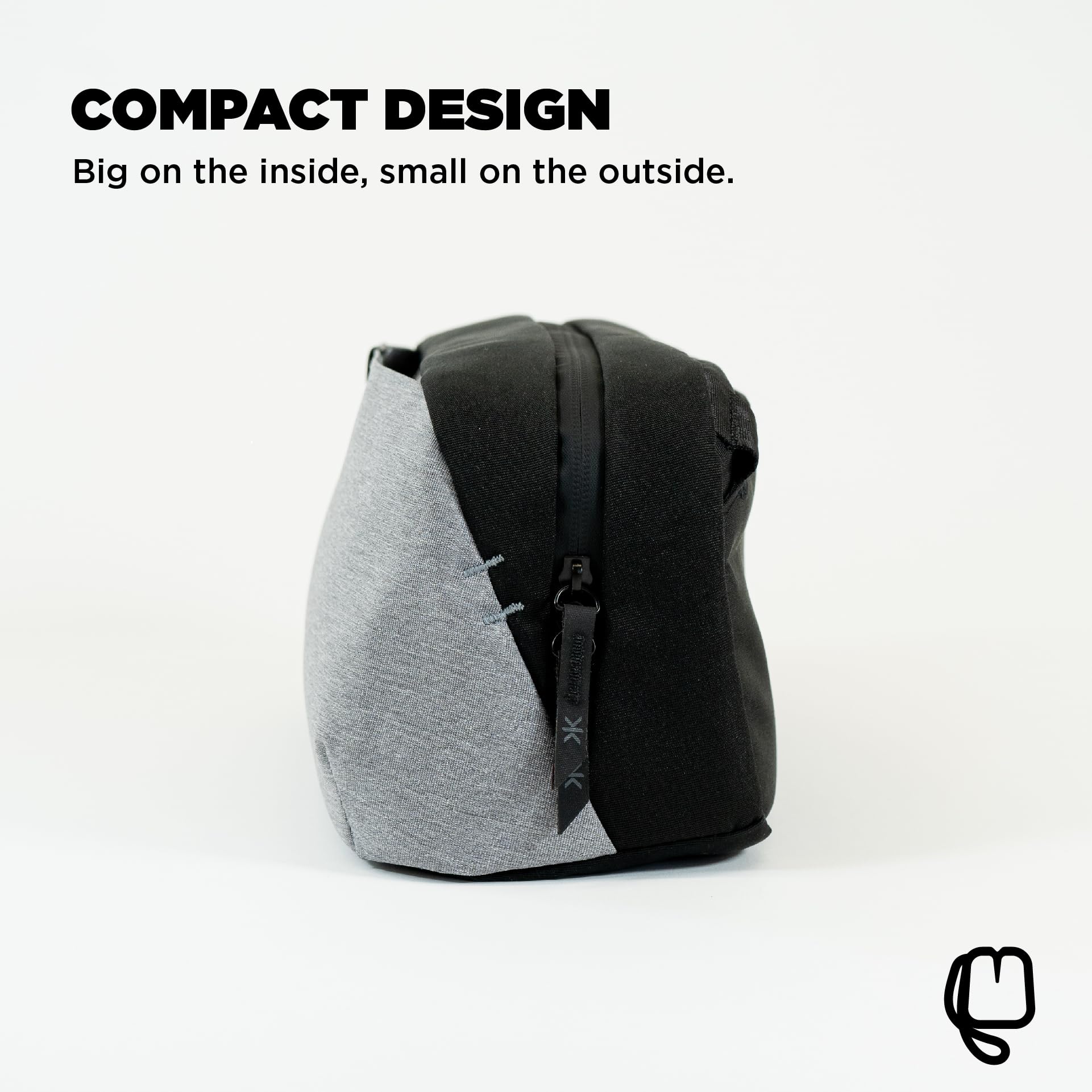 CRKD Gear Bag Étui de Transport de Protection – Sac de Jeu Compatible avec Steam Deck/OLED/Playstation Portal/Nintendo Switch/Nitro Deck/Accessoires de Console Portable (Gris cendré)