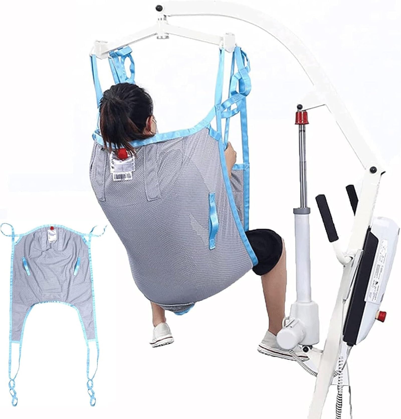 Genérico Arnés de Ayuda para levantarse, arnés de elevación para Pacientes, arnés de elevación de Cuerpo Completo para Pacientes, arnés de Ducha con Abertura para Inodoro, arnés de Transferencia médi