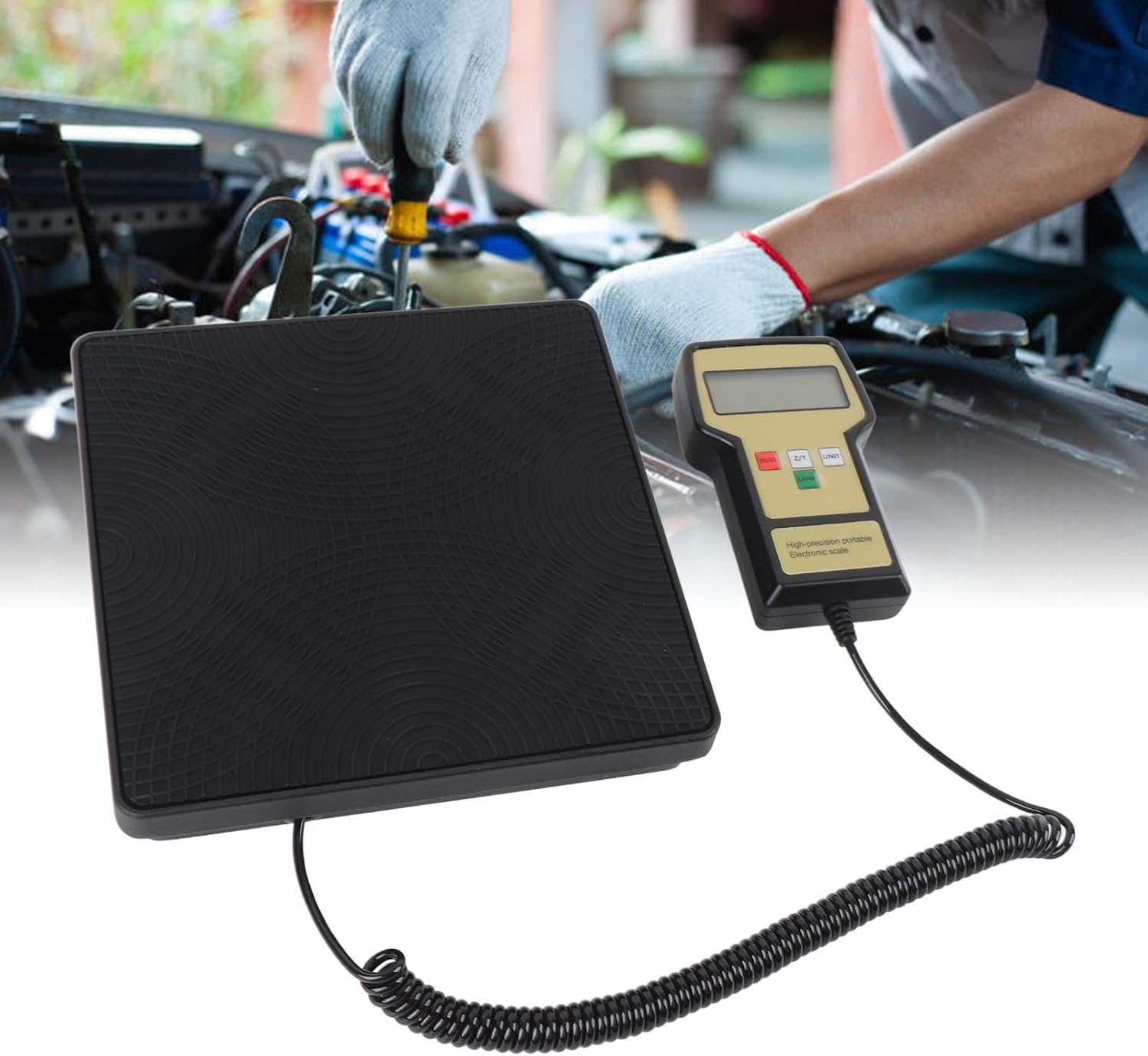 Aramox 220LBS Refrigerant Charging Scale, High Accuracy Portable with Storage Box, for All Refrigerant Recovery Tanks