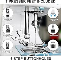 Vista 6 de Sewing Machine for Beginners, Starter Safe Sewing Machine For Grandmother, Granddaughter, Adults, 505 New Upgraded Pro Sewing Machines with