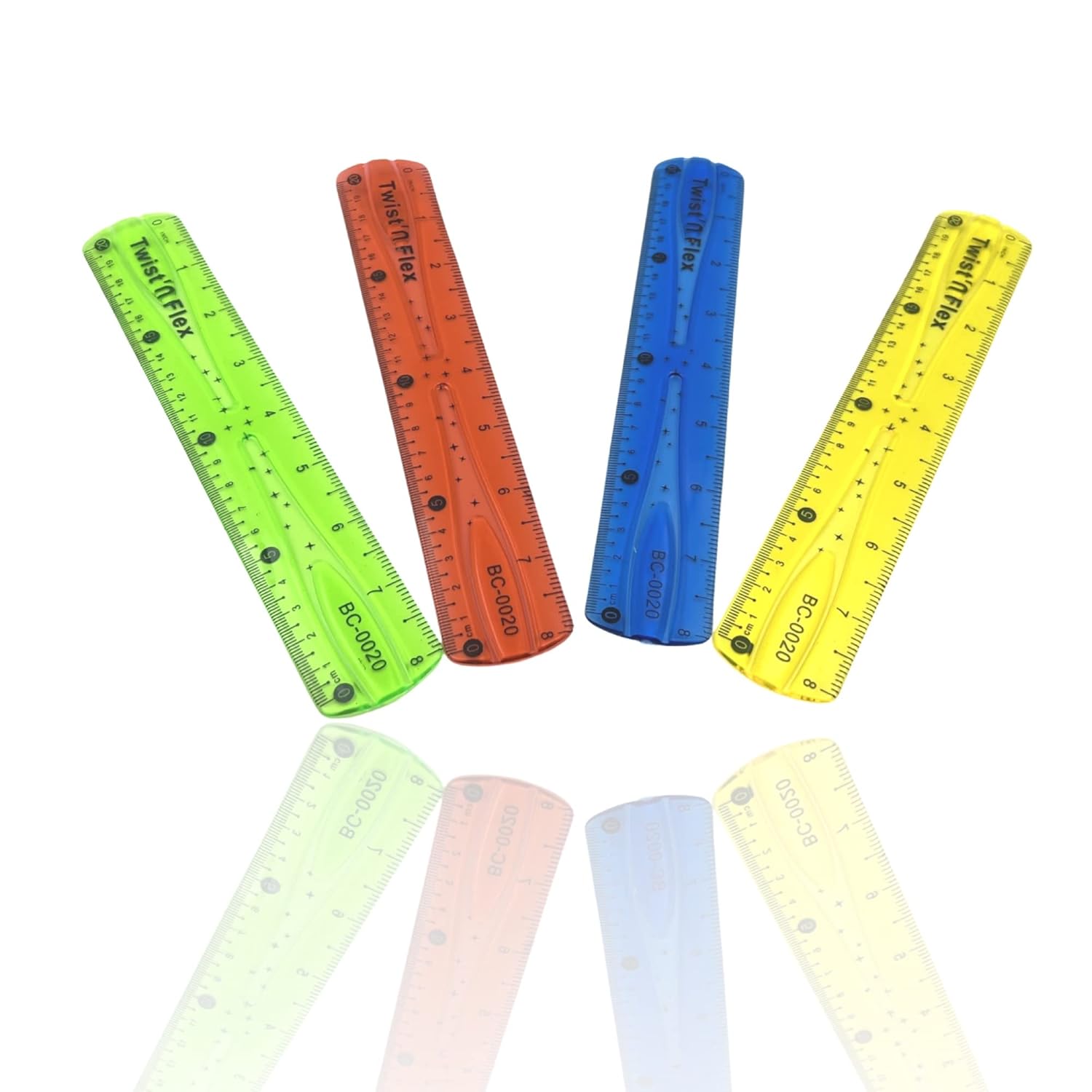 Arishto Multicolor 20 cm/8 inch Translucent Flexible Foldable ...