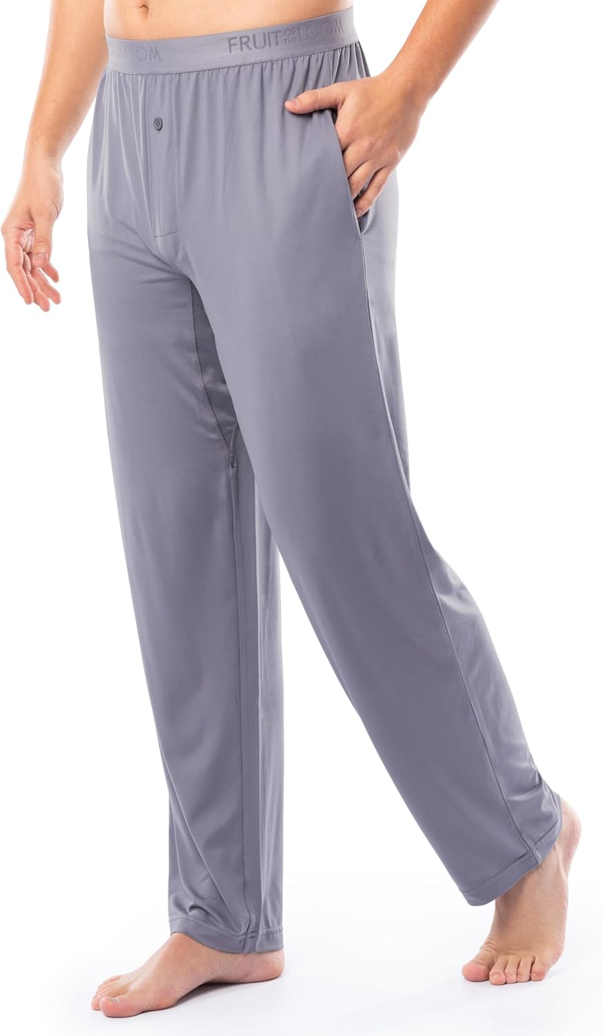 Fruit of the Loom mens Stretch Mesh Jersey Top and Pant Sleep Pajama Set - Image 4