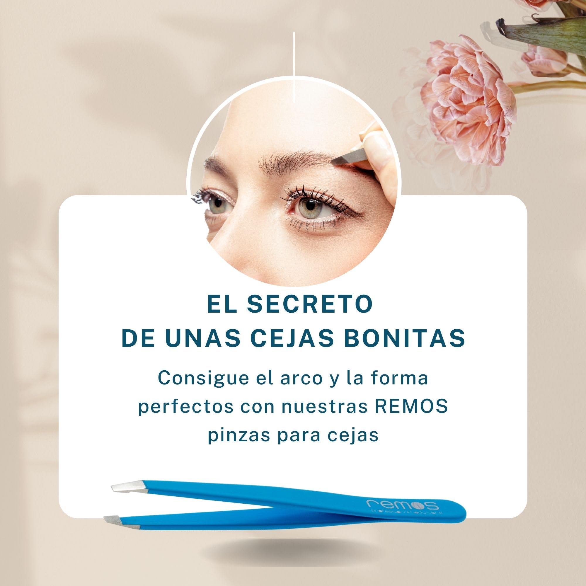 REMOS Pinzas de acero inoxidable para cejas que eliminan pelos más finos azul — view 7