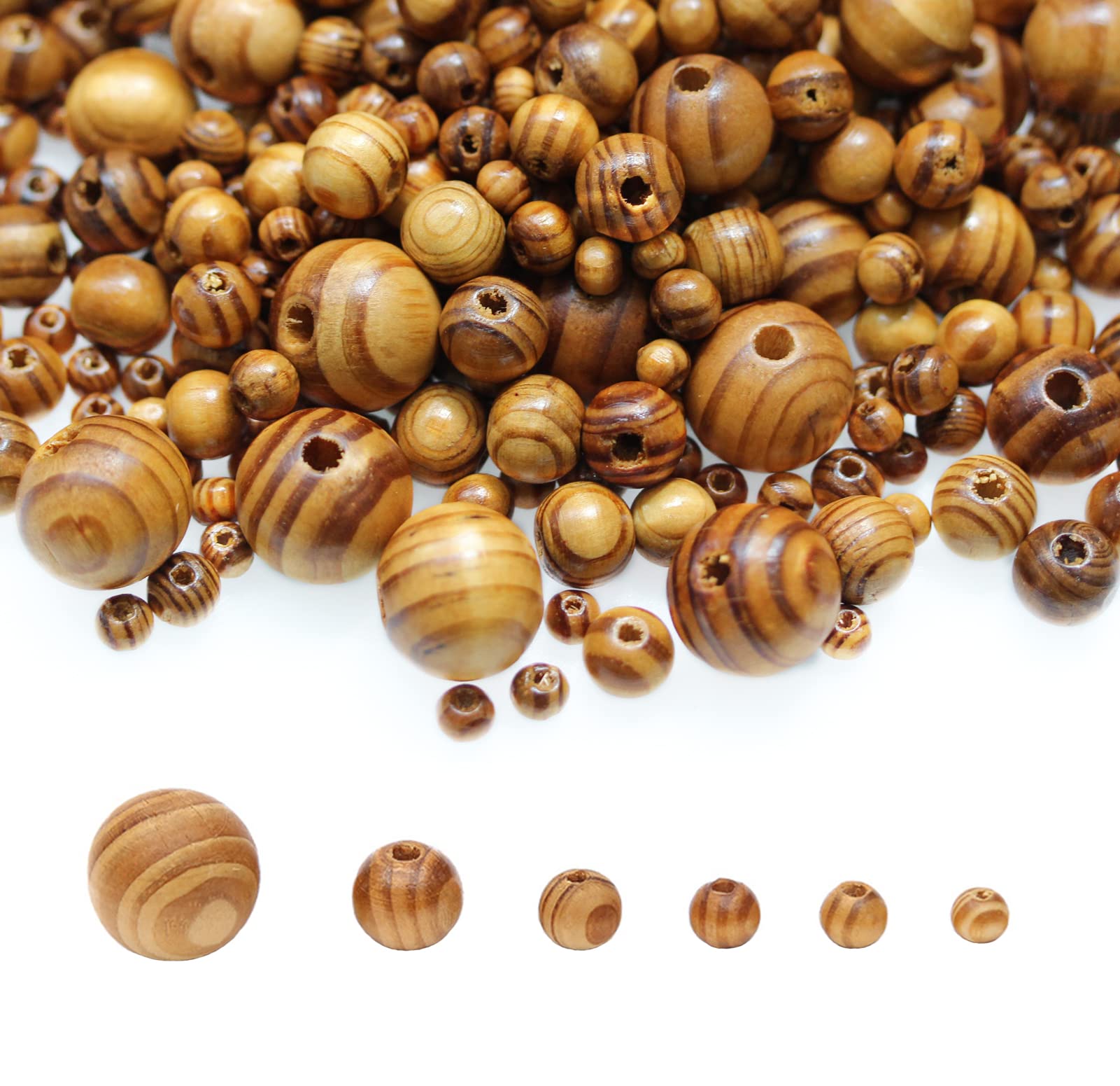 Perles en bois avec grand trou BetterJonny pour enfilage facile de loisirs créatifs