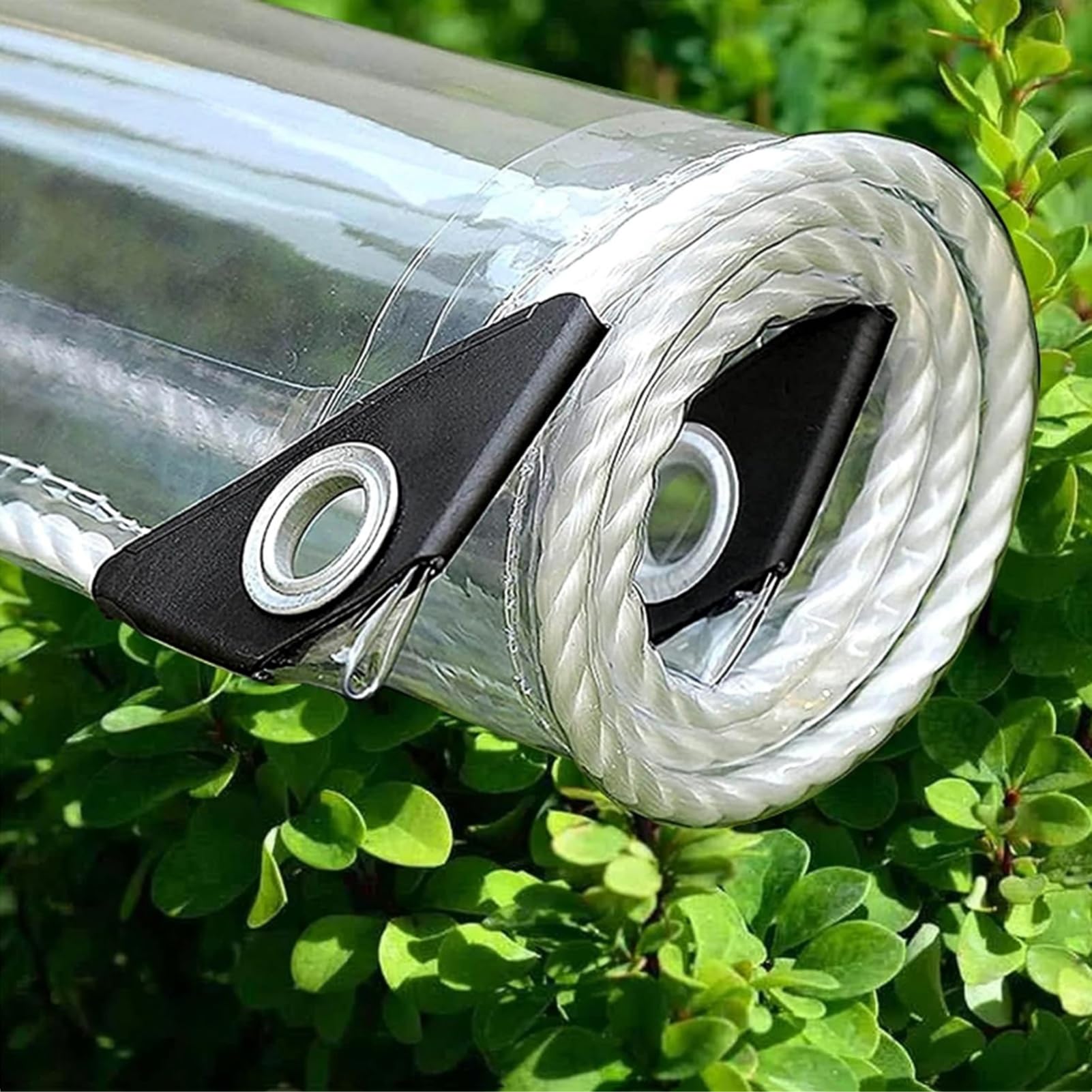 Bâche transparente en PVC pour terrasse et tonnelle de jardin