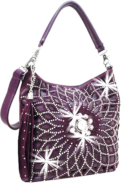 Amazon.com: Large Star Flower Rhinestone Hobo Bag with