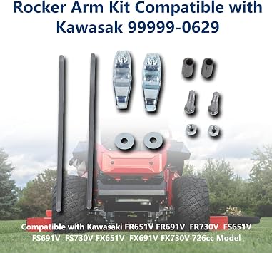 Rocker Arm Kit Compatible with Kawasaki FR651V FR691V FX730V 726cc FS730V FX651V FR730V FS691V part number 99999-0629