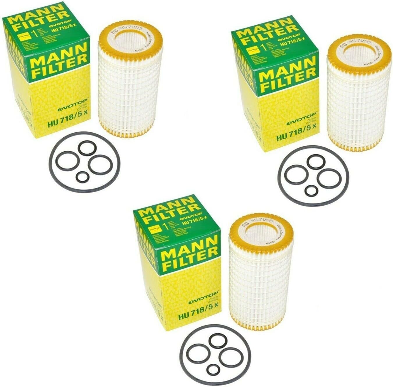 Replacement Set of Engine Oil Filters fits Mercedes W20 W204 Chrysler Dodge HU718/5x