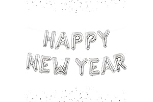 KatchOn 16 Inch Silver Happy New Year Balloons