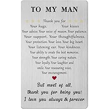 Christmas Card Gifts for Men - Husband Anniversary Card - I Love You Gift for Him Men, Husband Boyfriend Birthday Stocking Stuffers