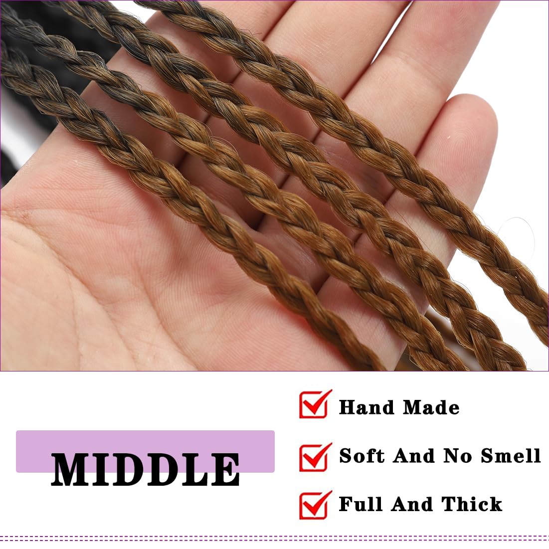 Crochet Box Braids Hair with Curly Ends 7 Packs Pre Looped Crochet Braids Goddess Box Braids Crochet Box Braid Hair (18inch,1B/27/613)