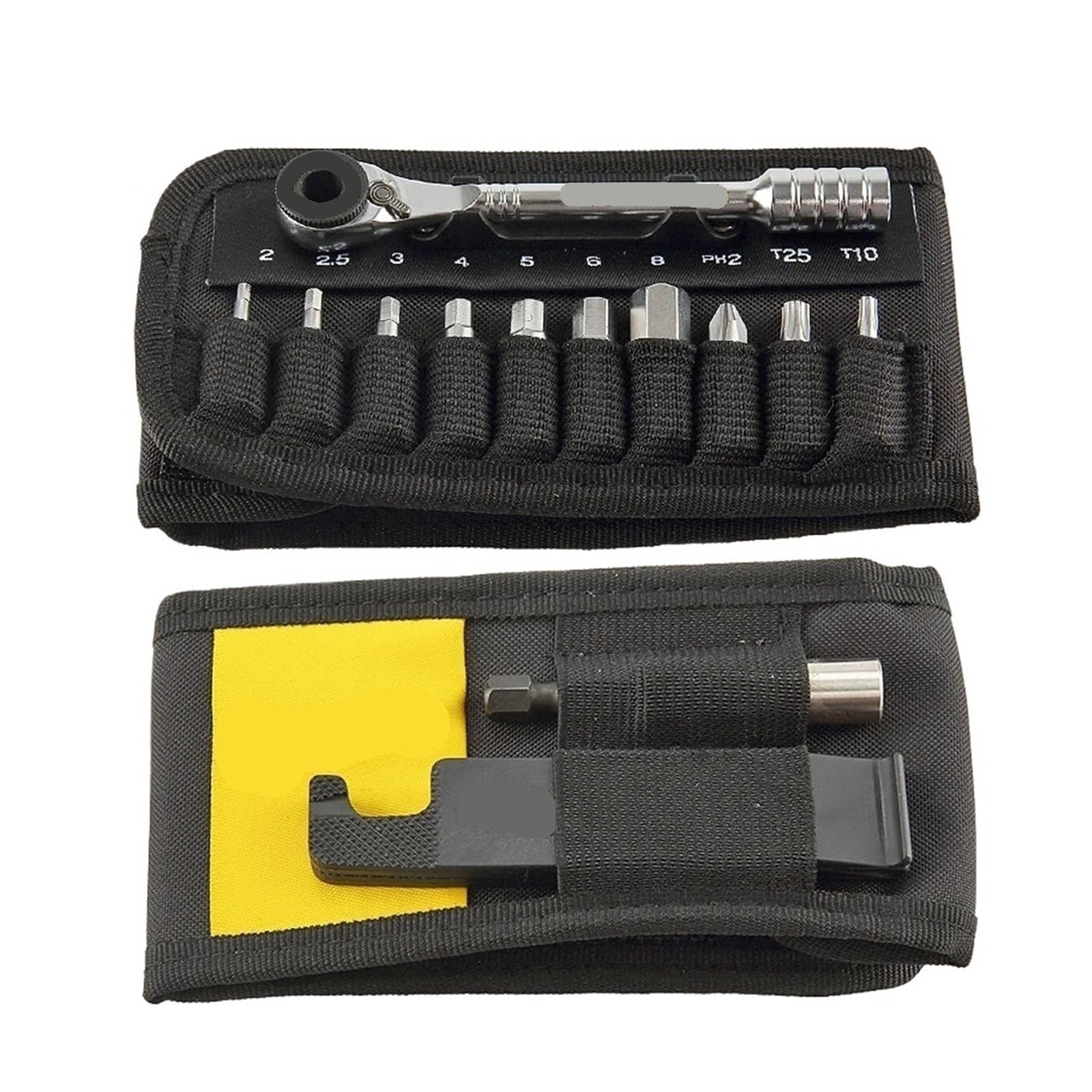Generico Herramientas de reparación Bicicletas Carretera TT2524, Llave Torx Hexagonal 15 en 1 con trinquete Lite